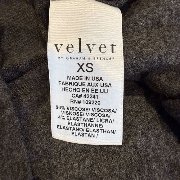 NEW! Velvet by Graham & Spencer Tami Mock neck Pullover Anthracite Charcoal XS - Picture 6 of 11